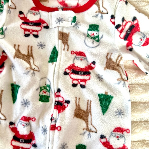 Carter's Santa and Reindeer Print Footie - Picture 4 of 5